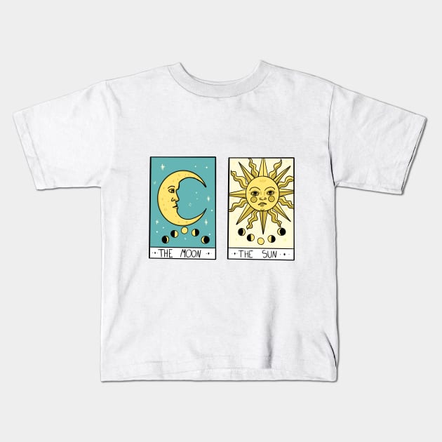 The Moon and The Sun Kids T-Shirt by Lynn S